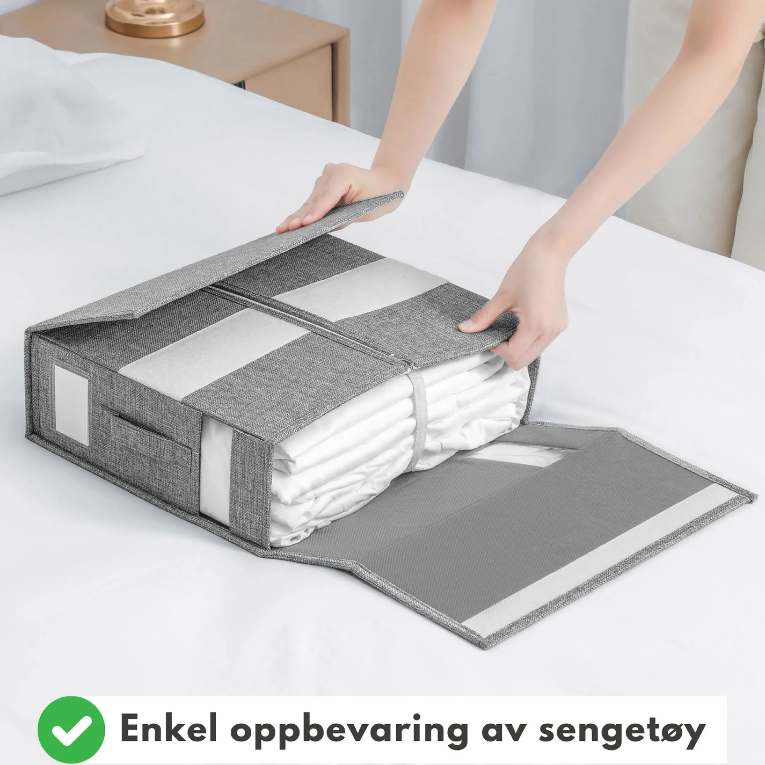 New Oppbevaringsboks til sengetøy All Organisering | Organisering