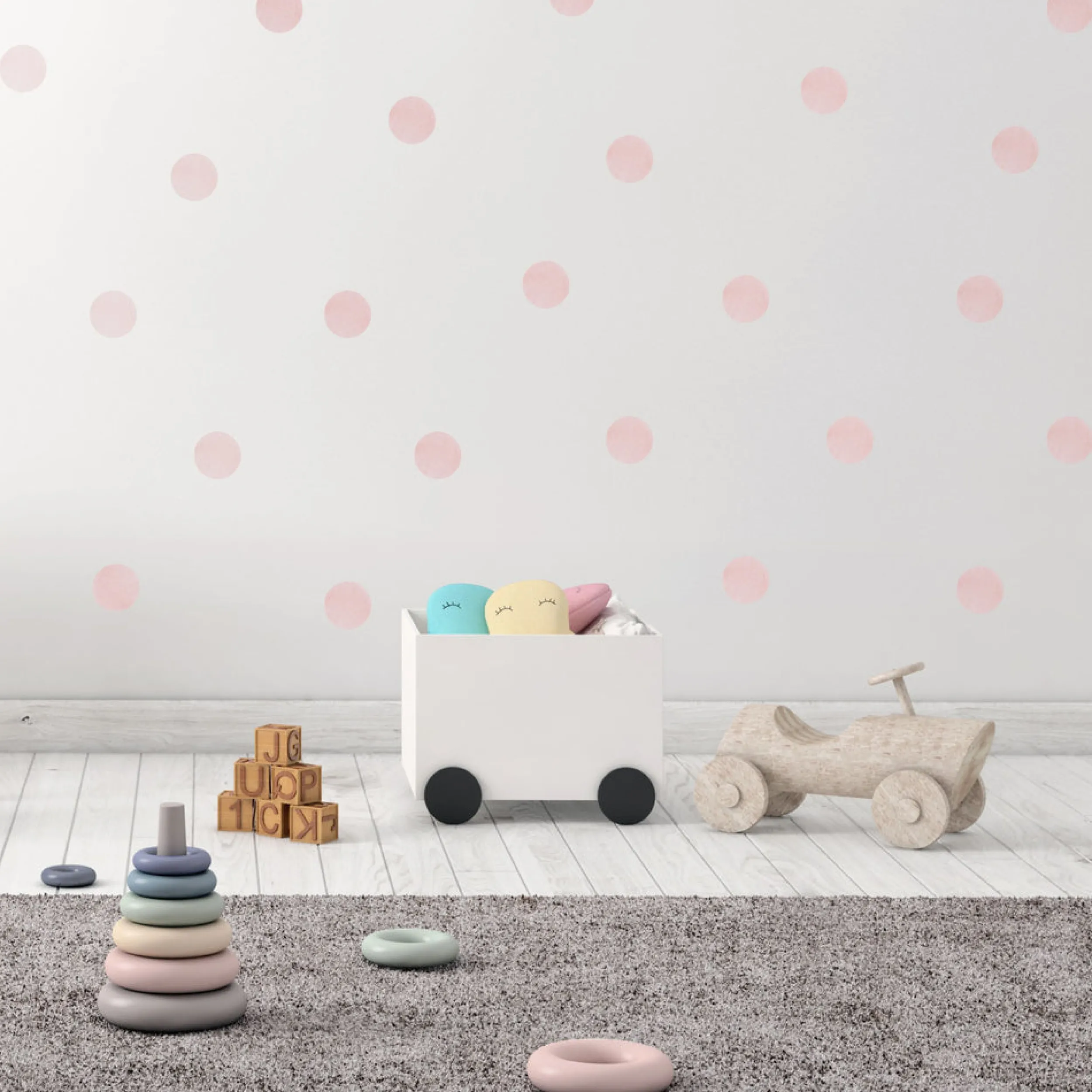 Outlet 25-pk prikker klistremerker, rosa Barnestickers