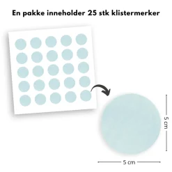Online 25-pk prikker klistremerker, blå Barnestickers