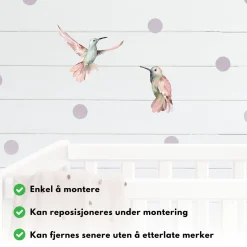 Sale 25-pk prikker klistremerker, lilla Barnestickers