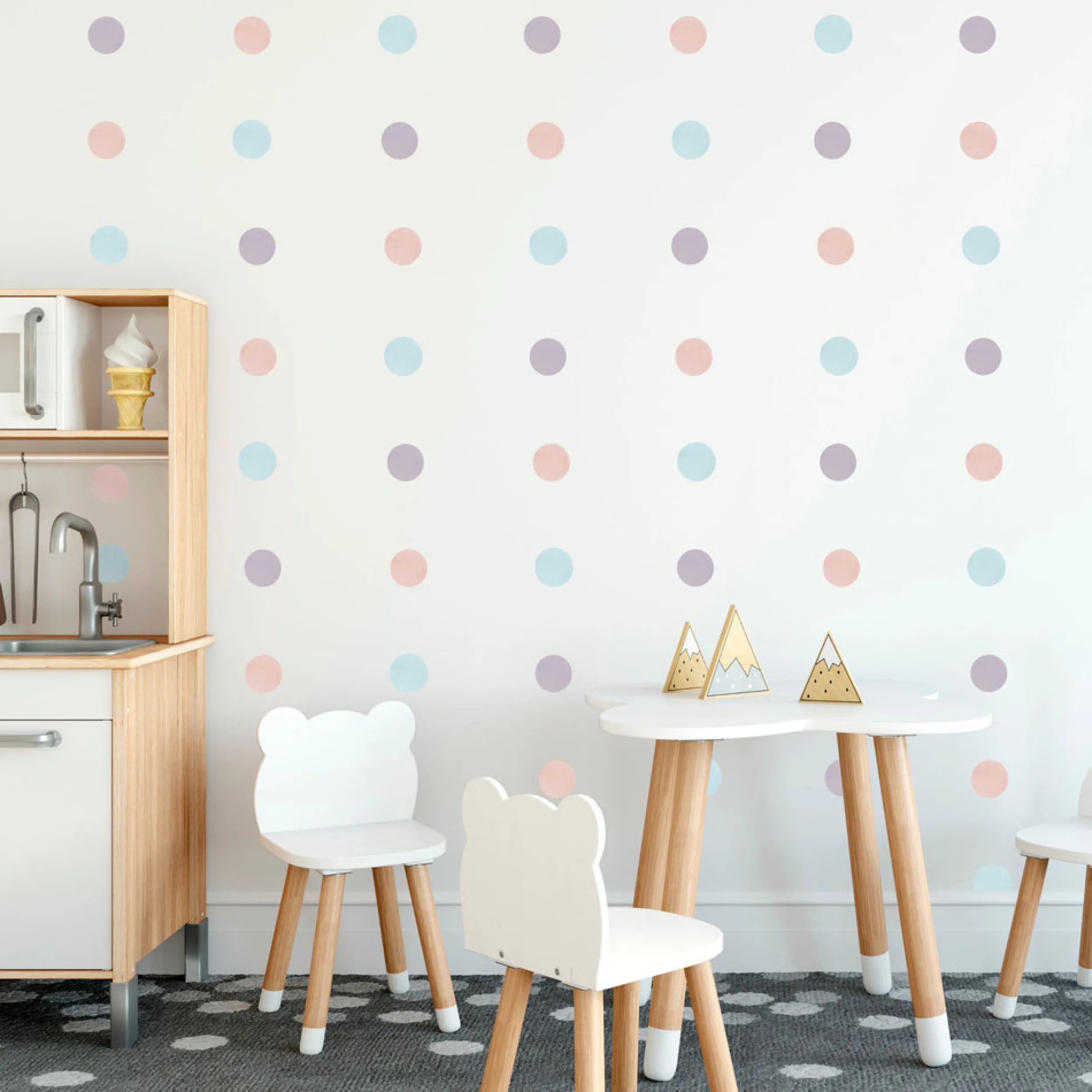 Outlet 25-pk prikker klistremerker, rosa Barnestickers