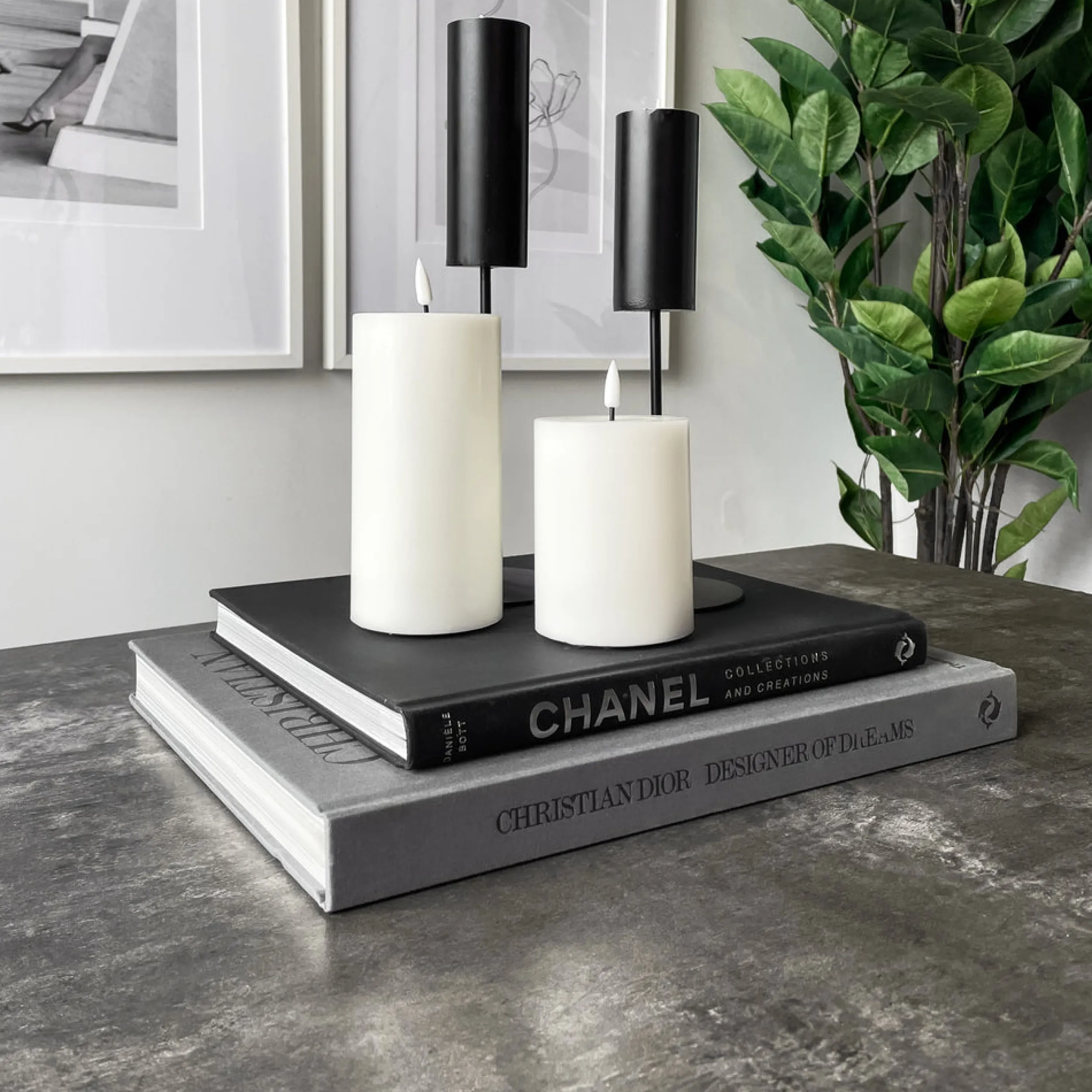 Fashion Premium Limewash antrasitt kontaktplast Betong Og Stein | Bord