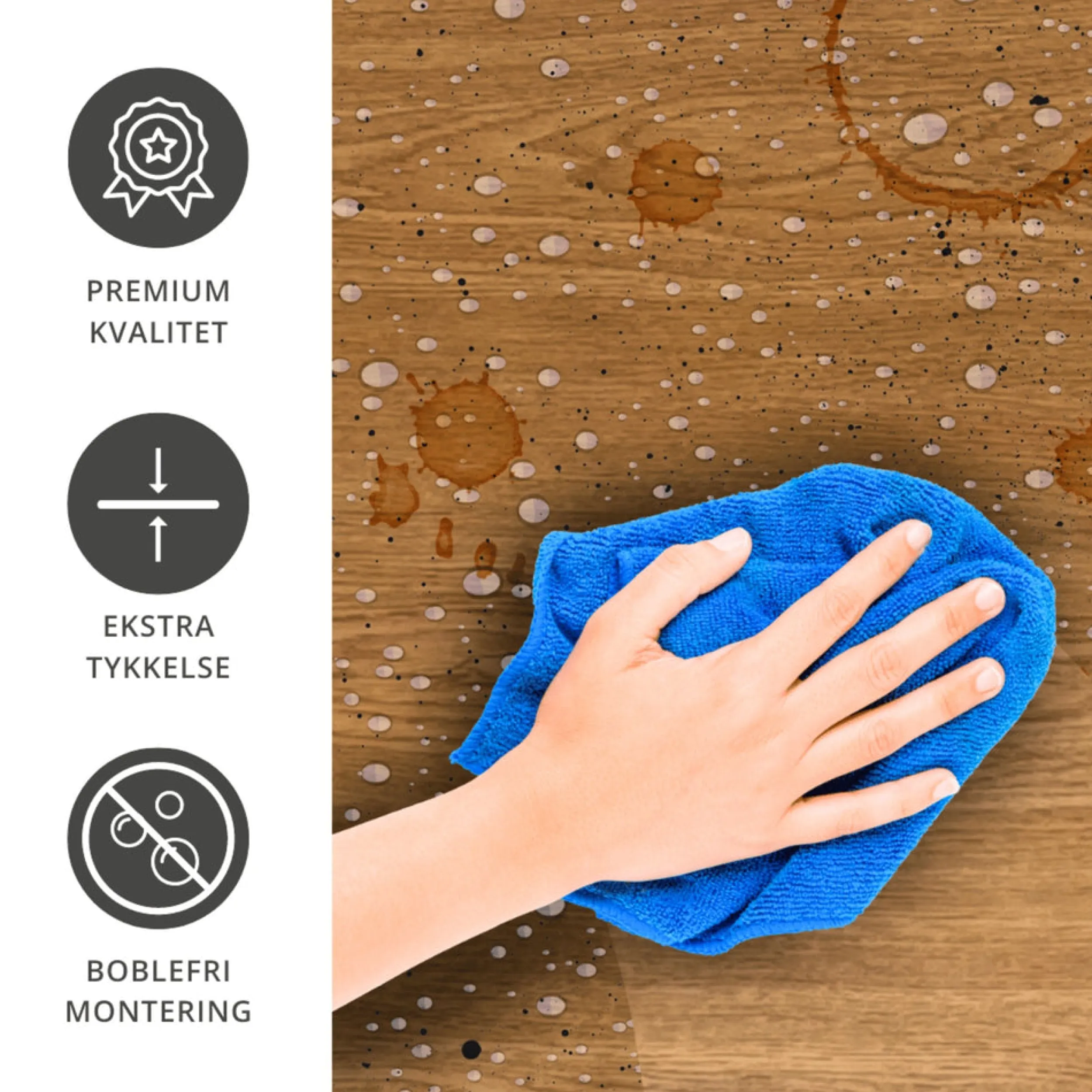 Clearance Premium Oxford Oak kontaktplast Bord | Benkeplate