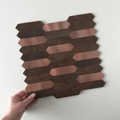 Fashion Rosie lang hexagon selvklebende veggfliser Veggfliser