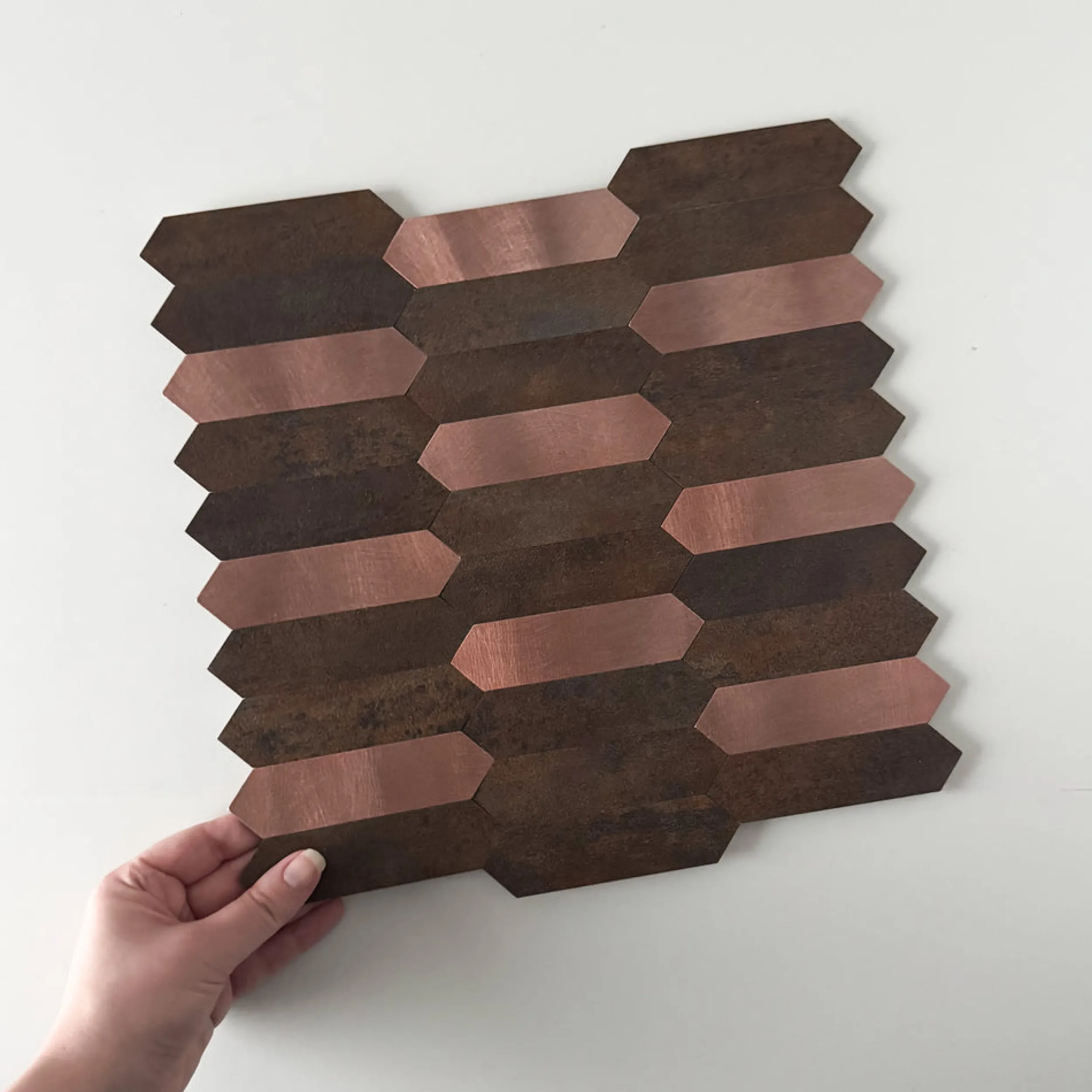 Fashion Rosie lang hexagon selvklebende veggfliser Veggfliser