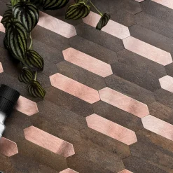 Fashion Rosie lang hexagon selvklebende veggfliser Veggfliser