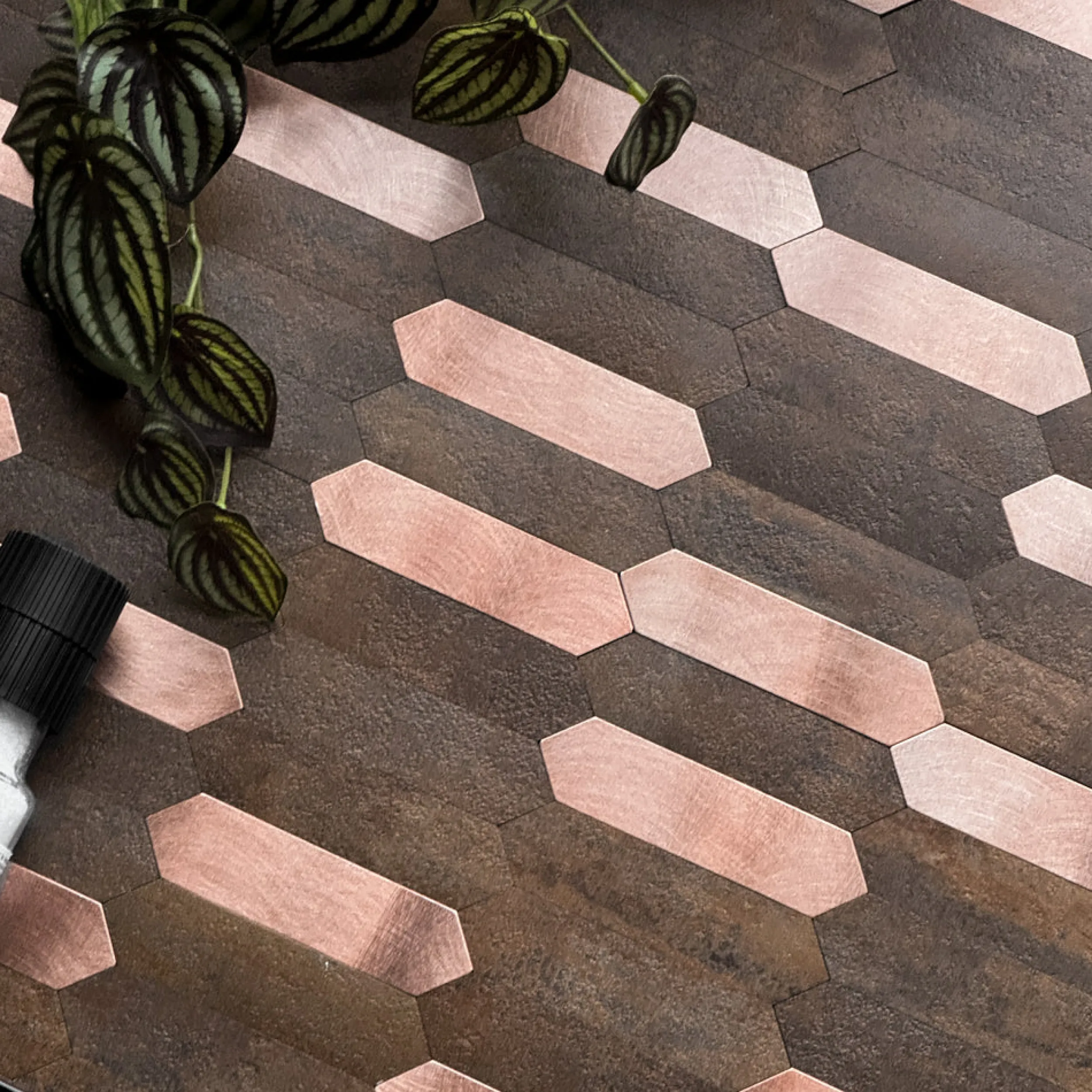 Fashion Rosie lang hexagon selvklebende veggfliser Veggfliser