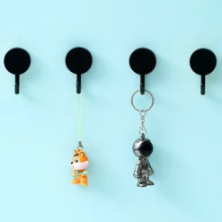 Discount Selvklebende knagg, rund sort Gang | Vaskerom