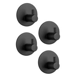 Clearance Selvklebende knagg, sort matt 4-pk Garderobe | Gang