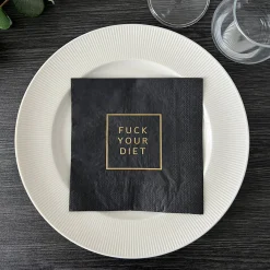 Online Servietter "Fuck your diet Borddekking