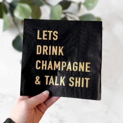 Outlet Servietter "Lets drink champagne" 20-pk Borddekking