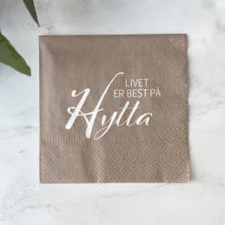 Sale Servietter til hytta, beige 20-pk Borddekking