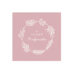 Outlet Servietter til konfirmasjon, gammel-rosa 20-pk Borddekking