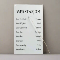 Discount Skilt Værstasjon, hvit Pynt