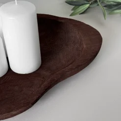 Sale Skål mørk brun Paulowniatre Pynt