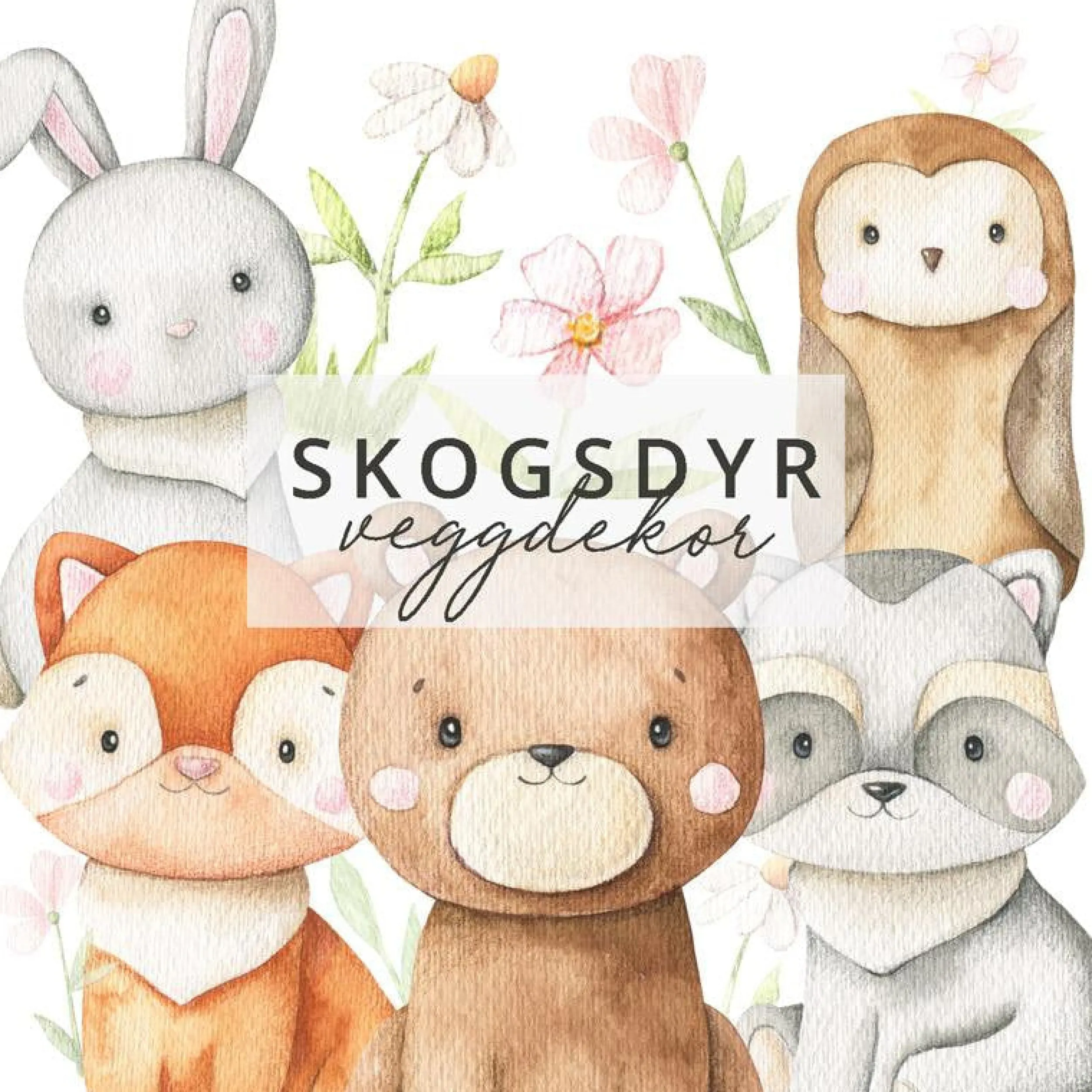 Fashion Skogsdyr klistremerker Barnestickers