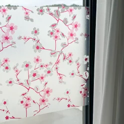 Discount Static premium Cherry flowers vindusfolie Vindusfolie