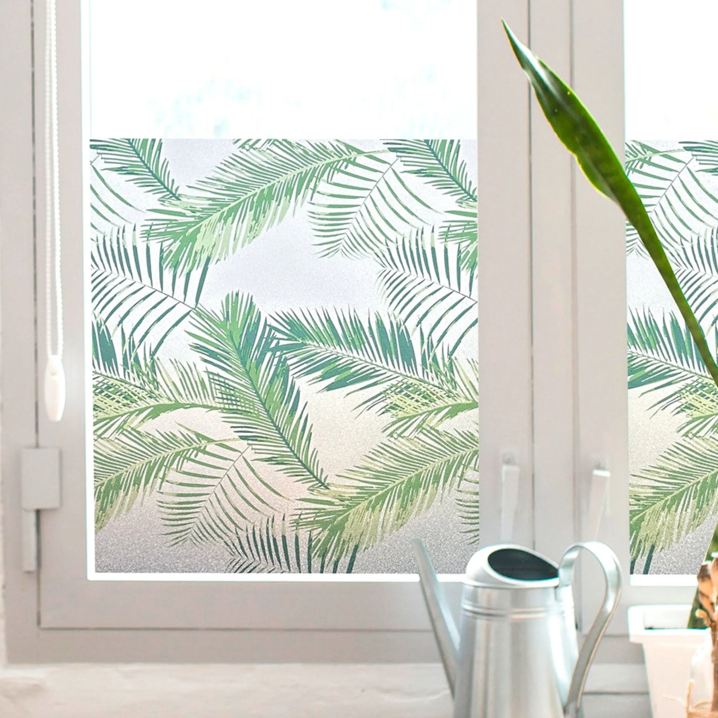 Clearance Static Premium Palme vindusfolie Vindusfolie