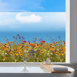 Sale Static Premium Spring Flowers vindusfolie Vindusfolie