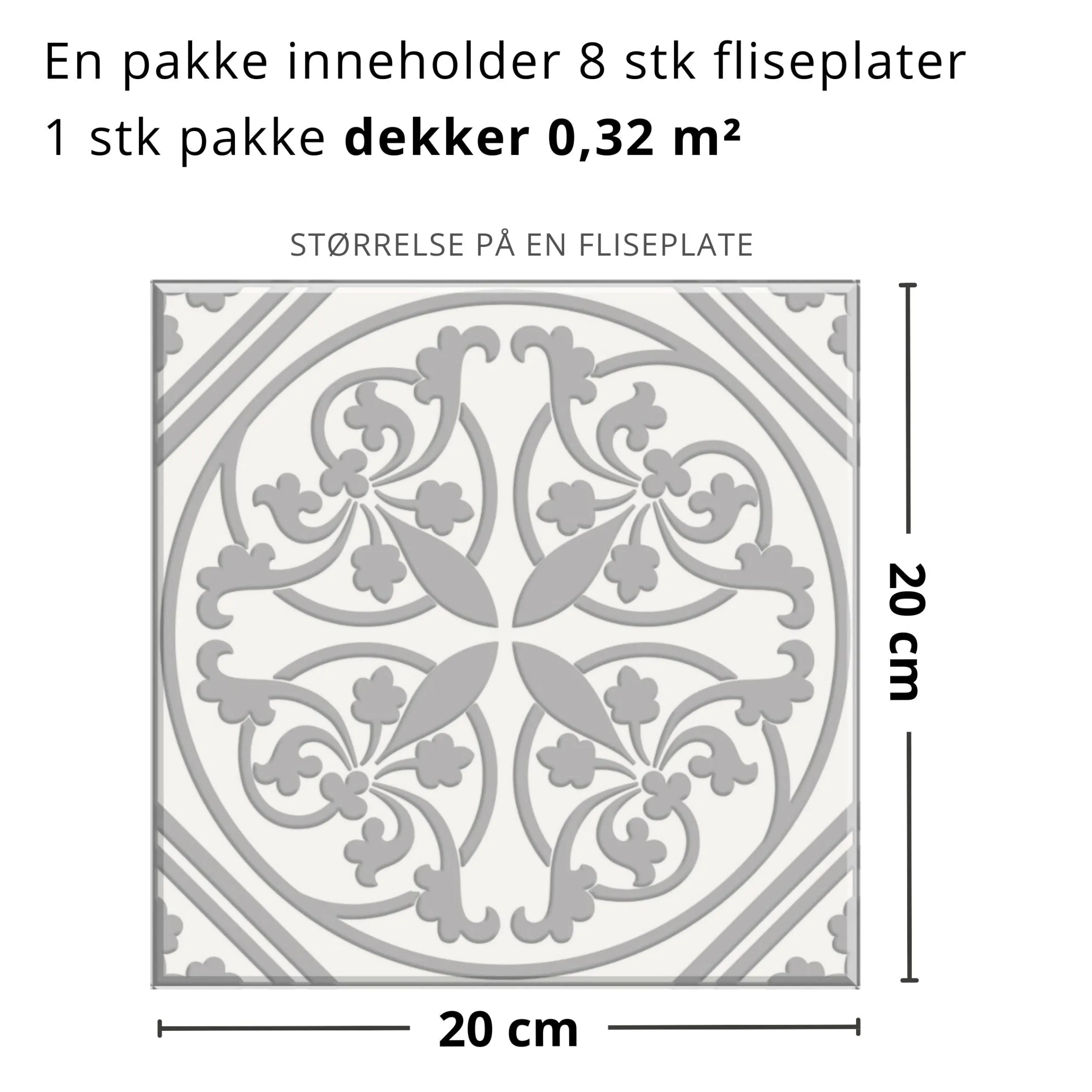Clearance Tavira antikk selvklebende fliser Veggfliser | Gulvfliser