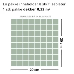 Best Teo sage selvklebende fliser Veggfliser | Gulvfliser
