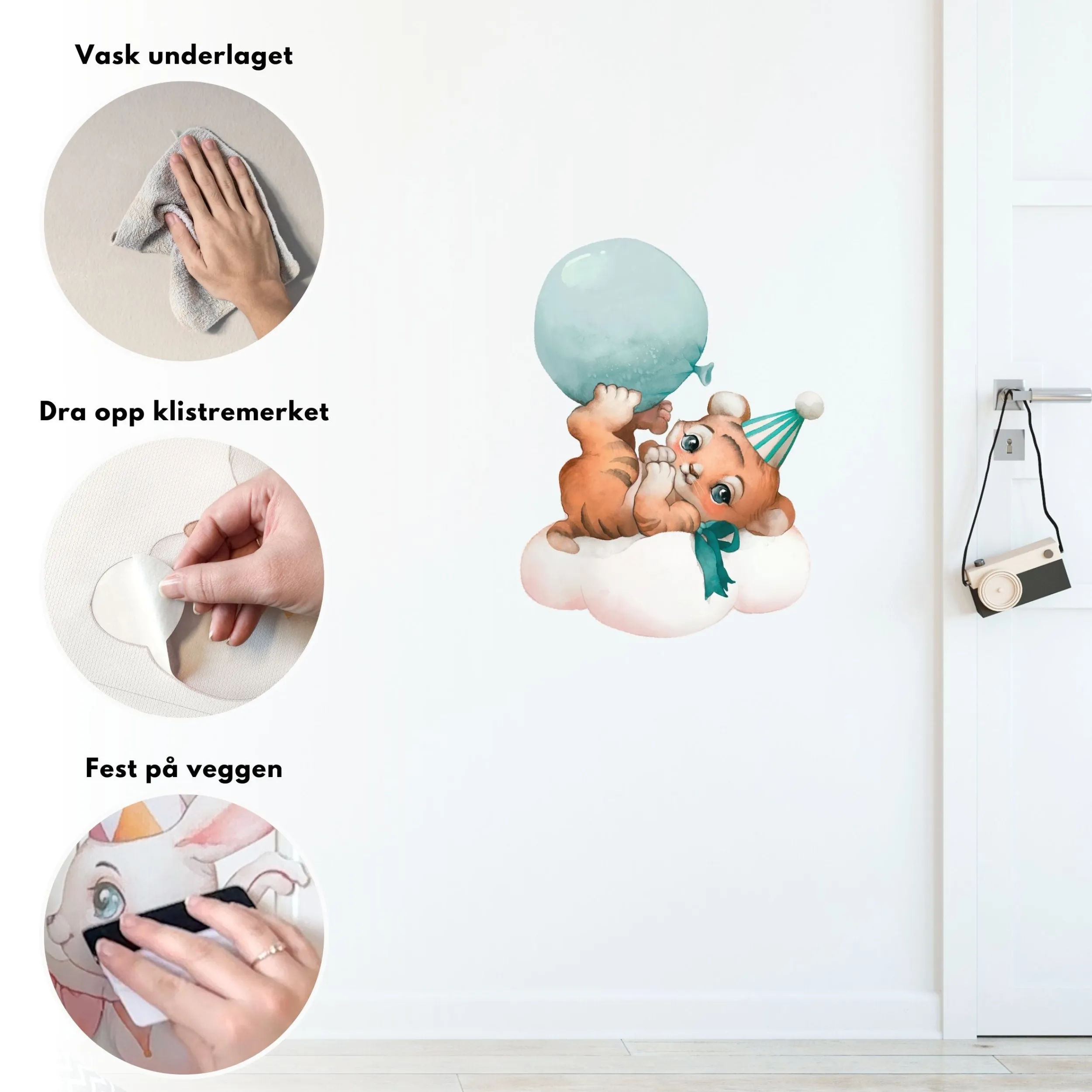 Discount Tiger på sky klistremerke Barnestickers