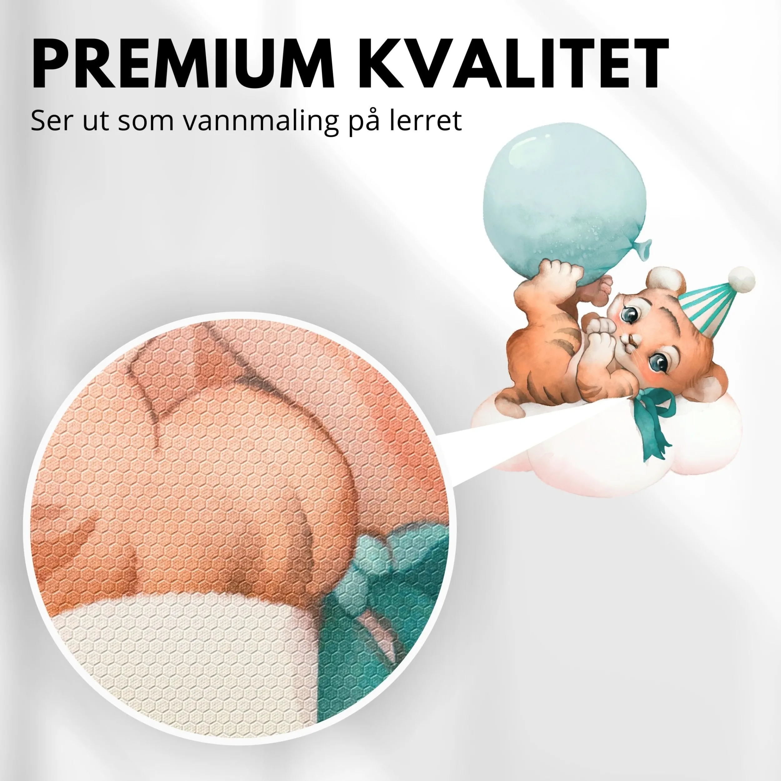 Discount Tiger på sky klistremerke Barnestickers
