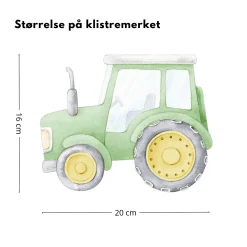 Hot Traktor klistremerke, grønn Barnestickers