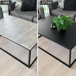 Discount Treverk sort matt kontaktplast Benkeplate | Trapp