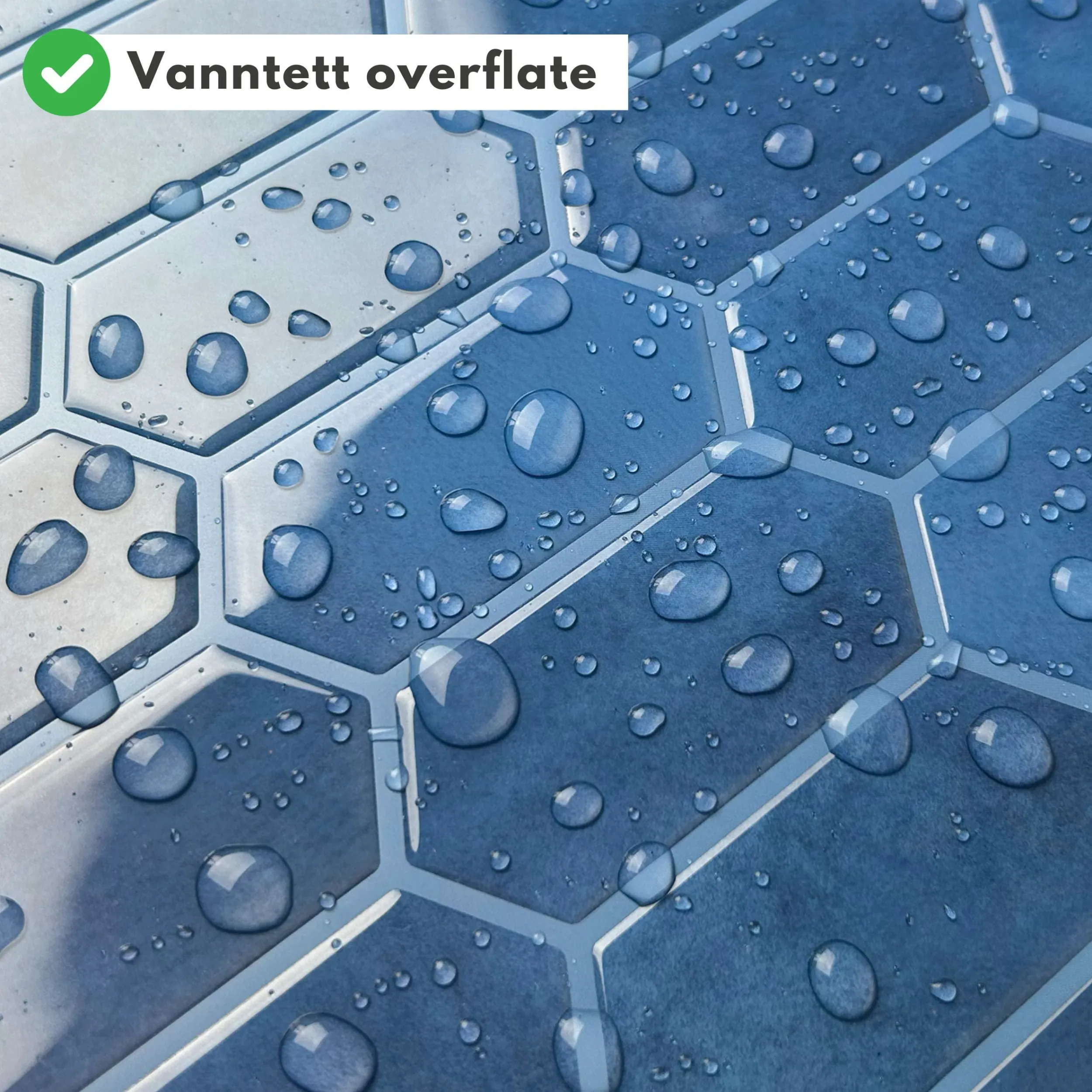 Clearance Vareprøve: Alexandra blå selvklebende veggfliser Veggfliser